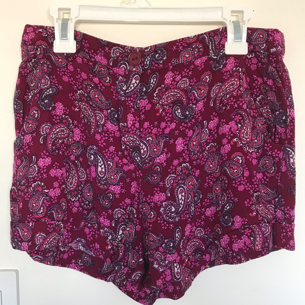 Forever 21 Paisley High-Waisted Shorts